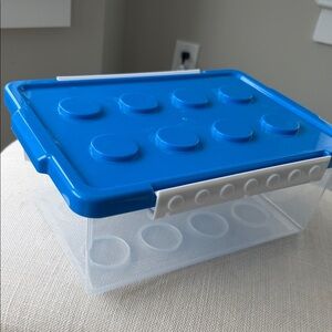 Lego Blue Stackable Storage Box 10x7x5 inches